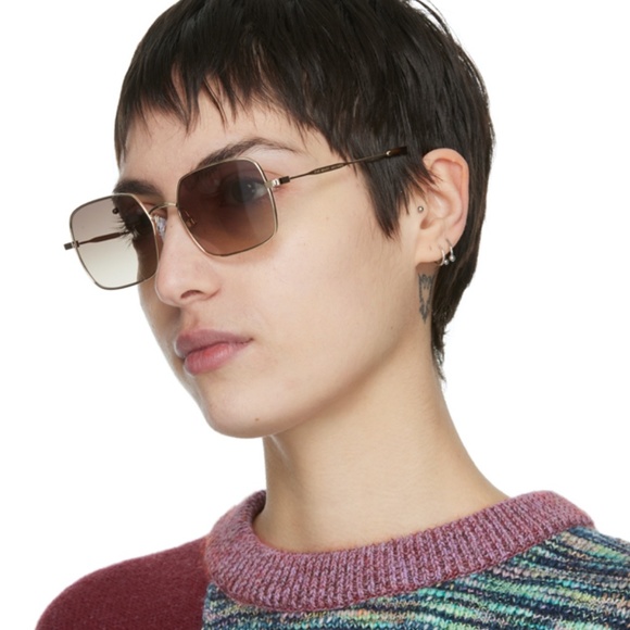 Marc Jacobs Accessories - Marc Jacobs Gold Rectangular Sunglasses